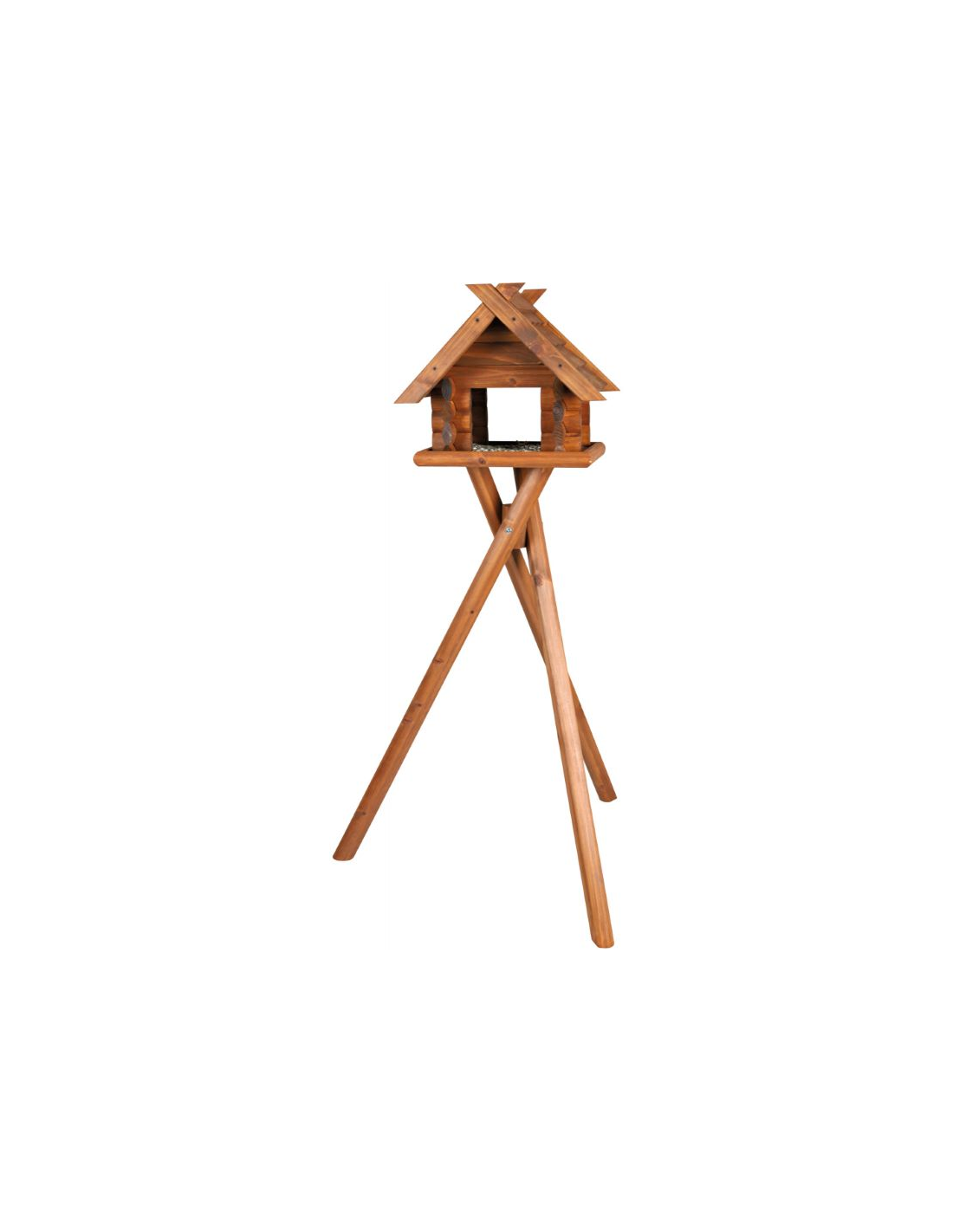 Comedero Pájaro Natura, Colgante, ø 42 × 24 cm, Madera Pino